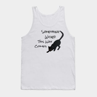 Something Wicked This Way Comes Black Cat Tank Top